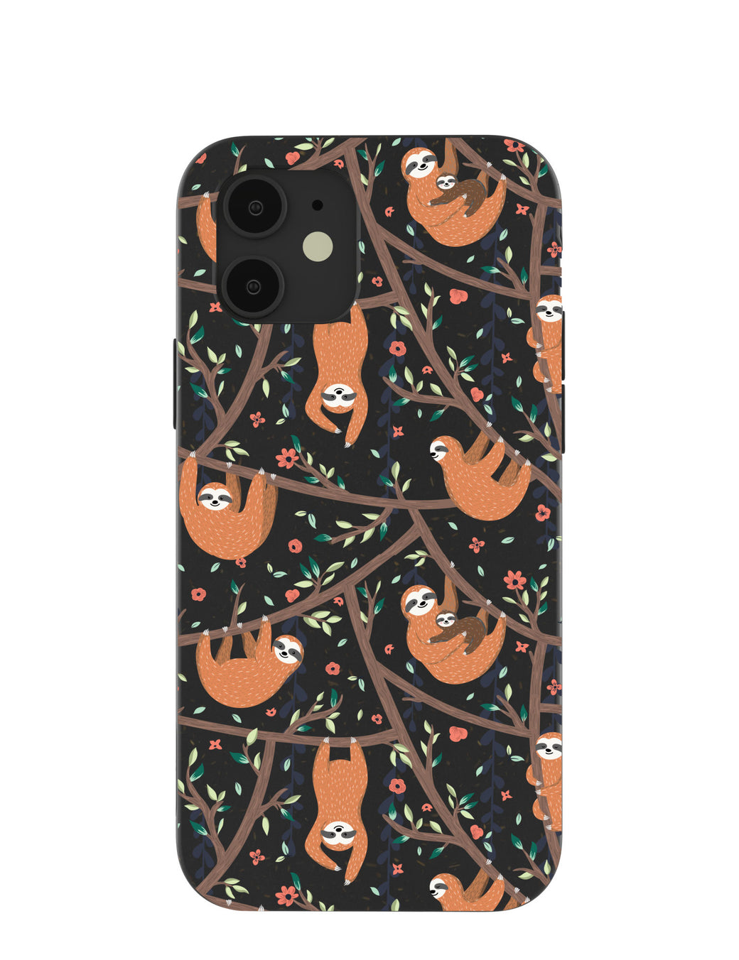 Black Jungle Sloths iPhone 12/ iPhone 12 Pro Case