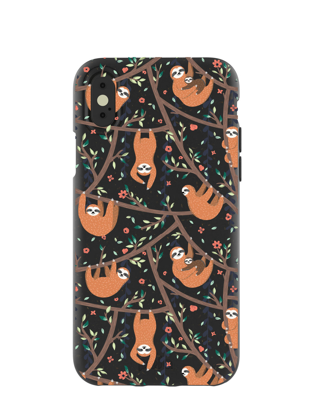 Black Jungle Sloths iPhone X Case