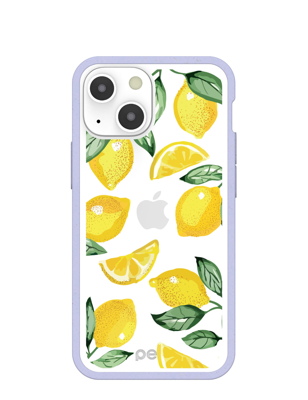 Clear Lemon Fizz iPhone 13 Mini Case With Lavender Ridge