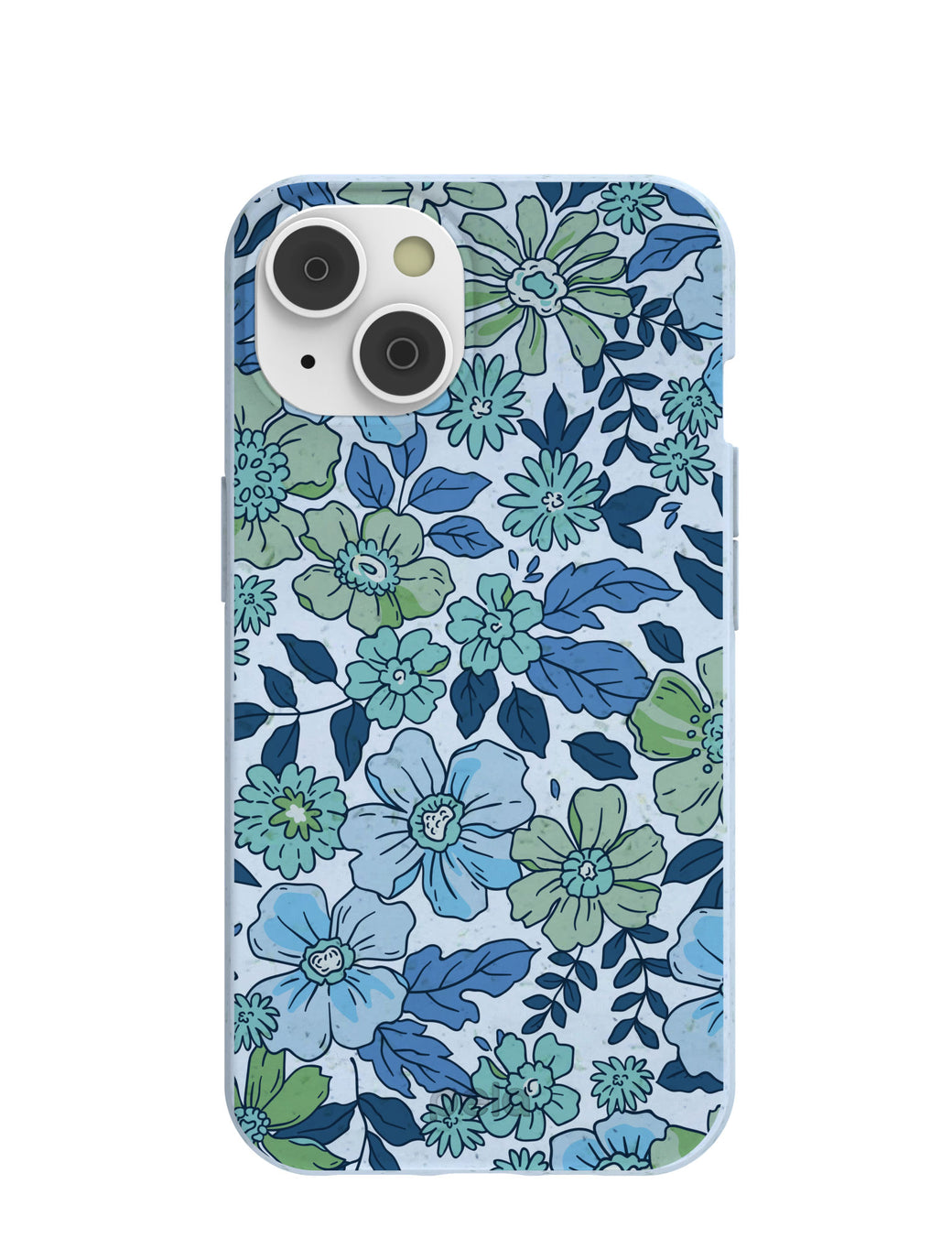 Powder Blue Liberty Florals iPhone 14 Case with MagSafe Module