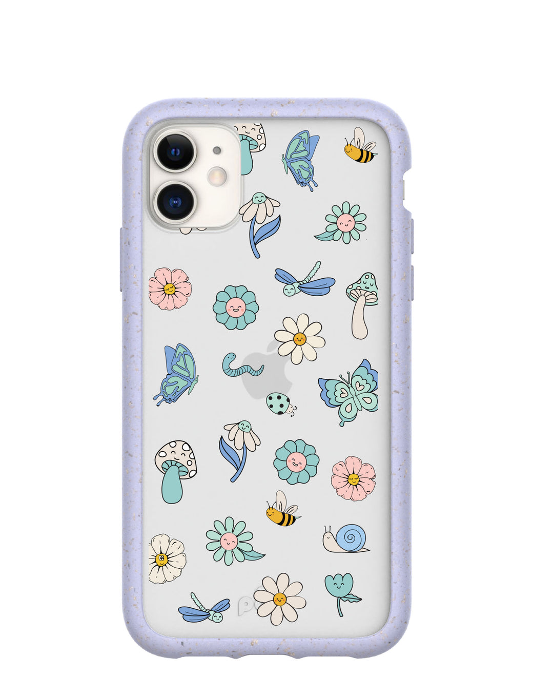 Clear Little Friends iPhone 11 Case With Lavender Ridge
