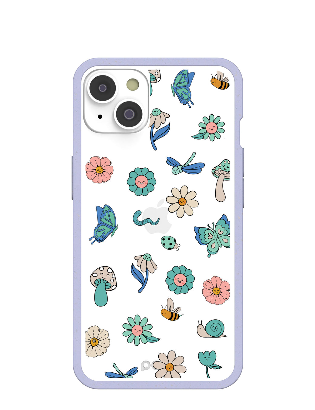 Clear Little Friends iPhone 14 Case With Lavender Ridge