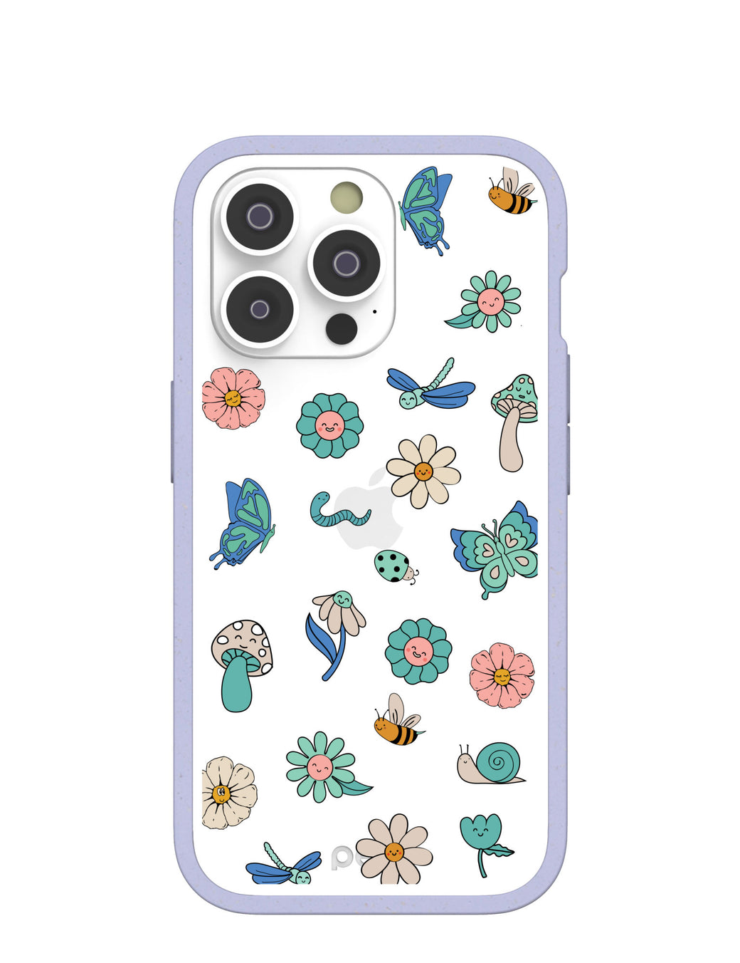 Clear Little Friends iPhone 14 Pro Case With Lavender Ridge