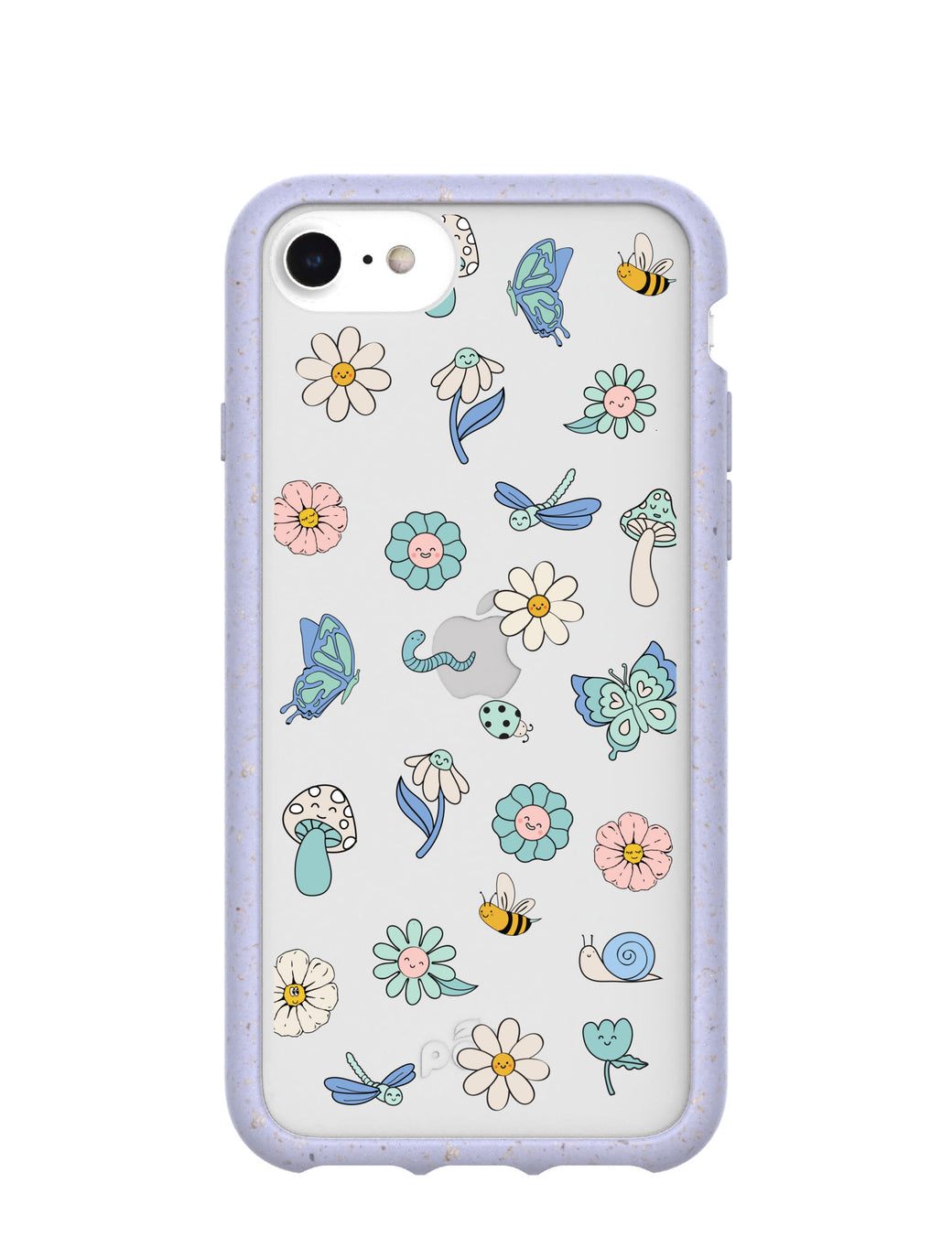 Clear Little Friends iPhone 6/6s/7/8/SE Case With Lavender Ridge