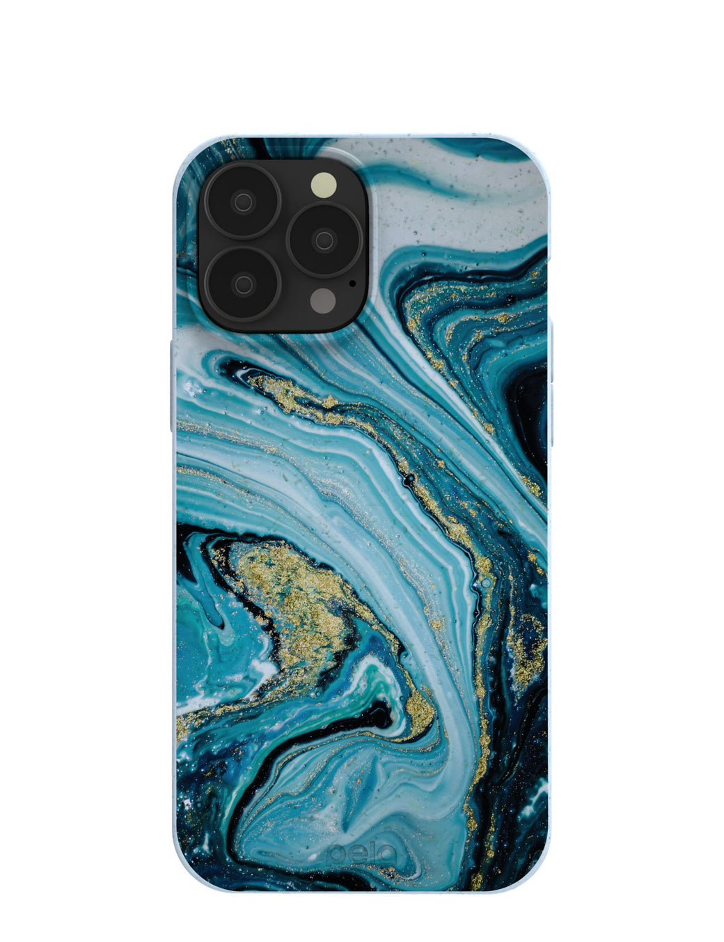 Powder Blue Marble iPhone 13 Pro Max Case