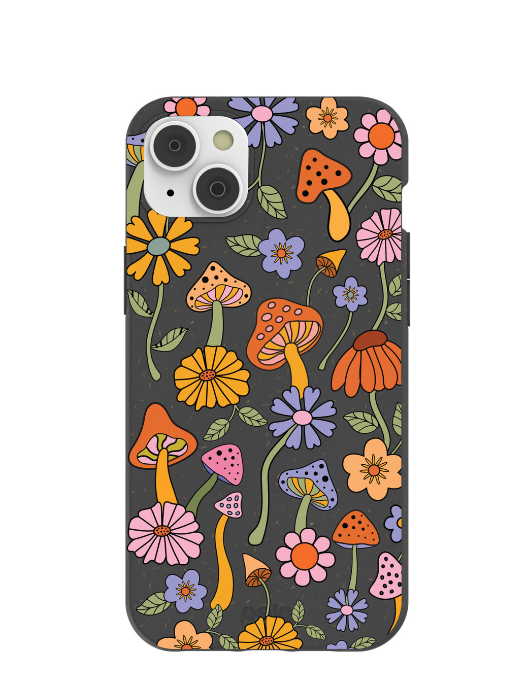 Black Midnight Shrooms iPhone 14 Plus Case with MagSafe Module