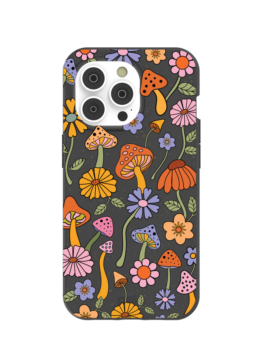 Black Midnight Shrooms iPhone 14 Pro Case with MagSafe Module