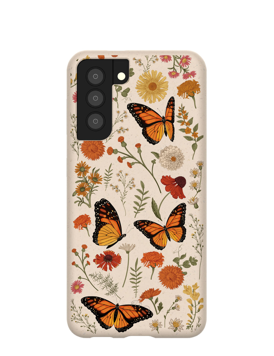 Seashell Monarch Butterfly Samsung Galaxy S21 Case
