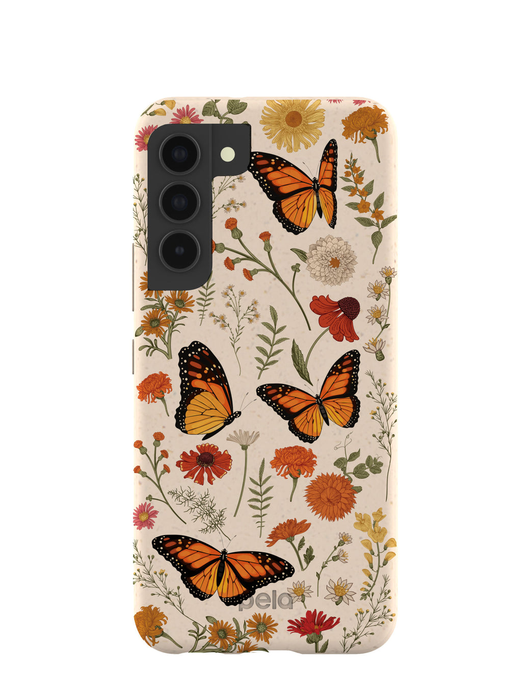 Seashell Monarch Butterfly Samsung Galaxy S22 Case