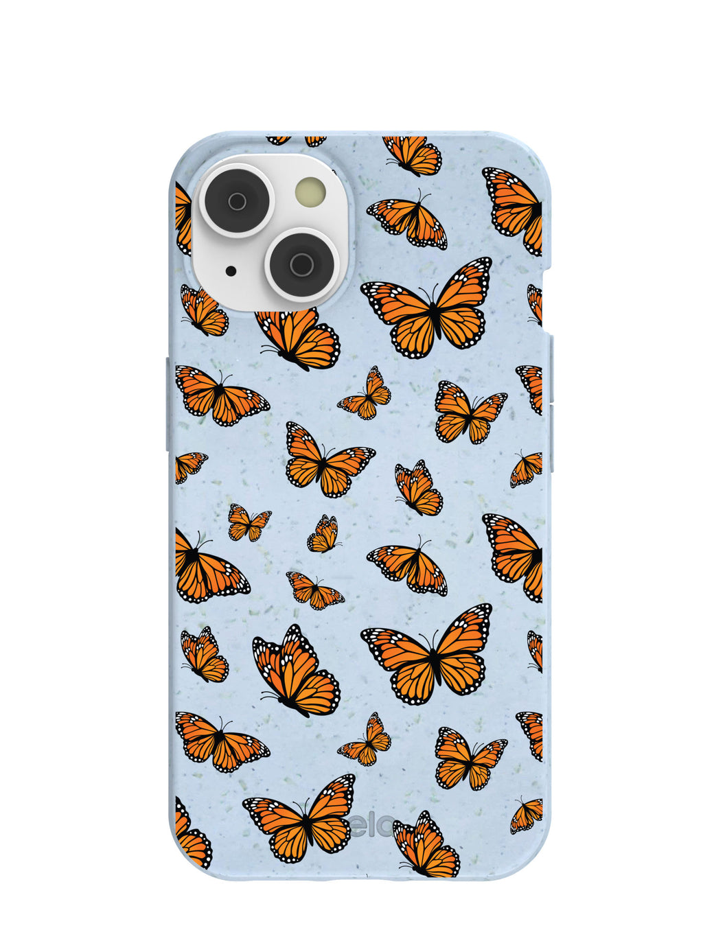 Powder Blue Monarchs in flight iPhone 14 Case with MagSafe Module