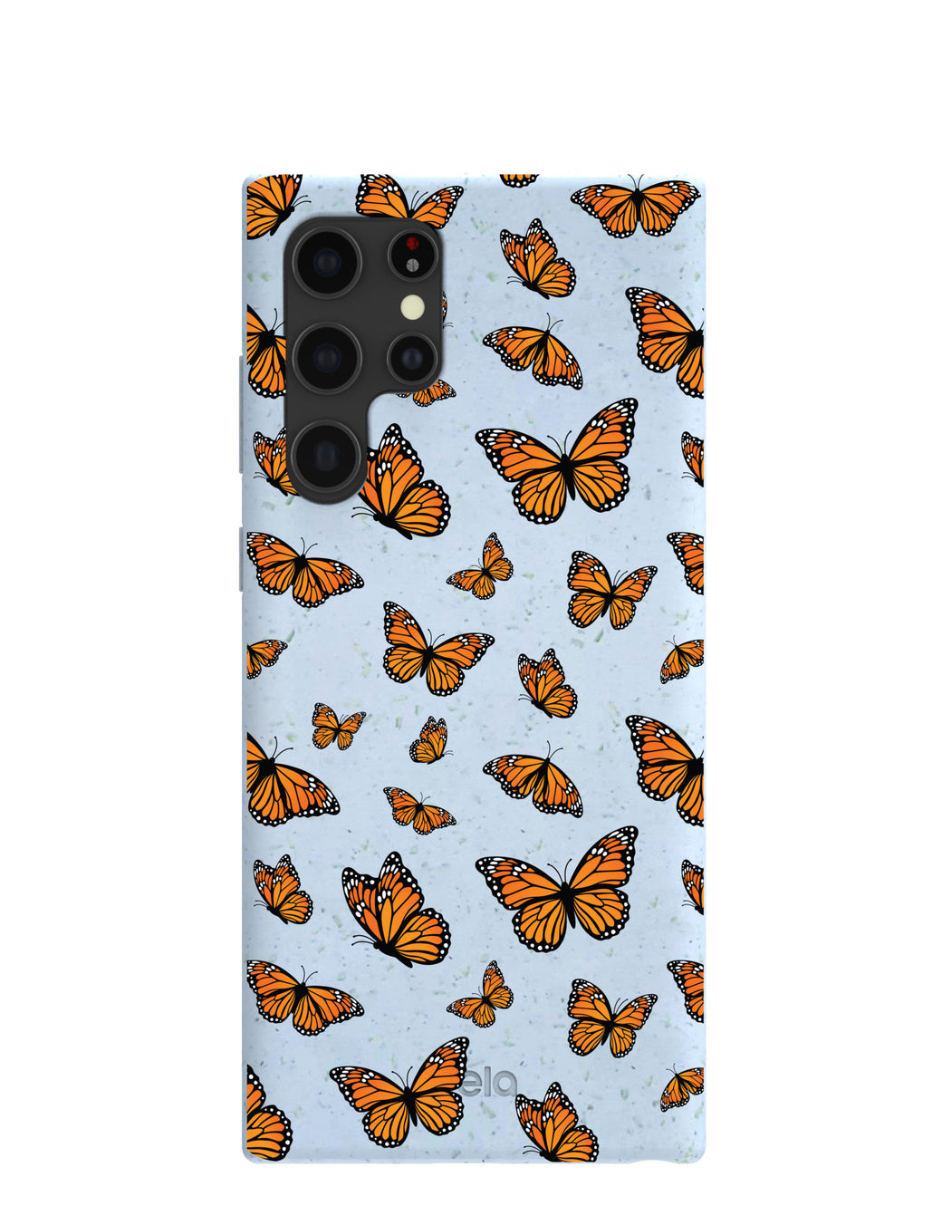 Powder Blue Monarchs in flight Samsung Galaxy S22 Ultra Case