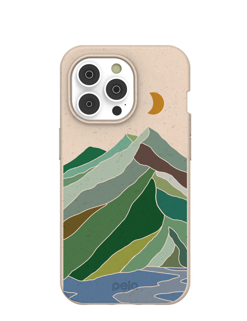 Seashell Mountain Sketch iPhone 14 Pro Case with MagSafe Module