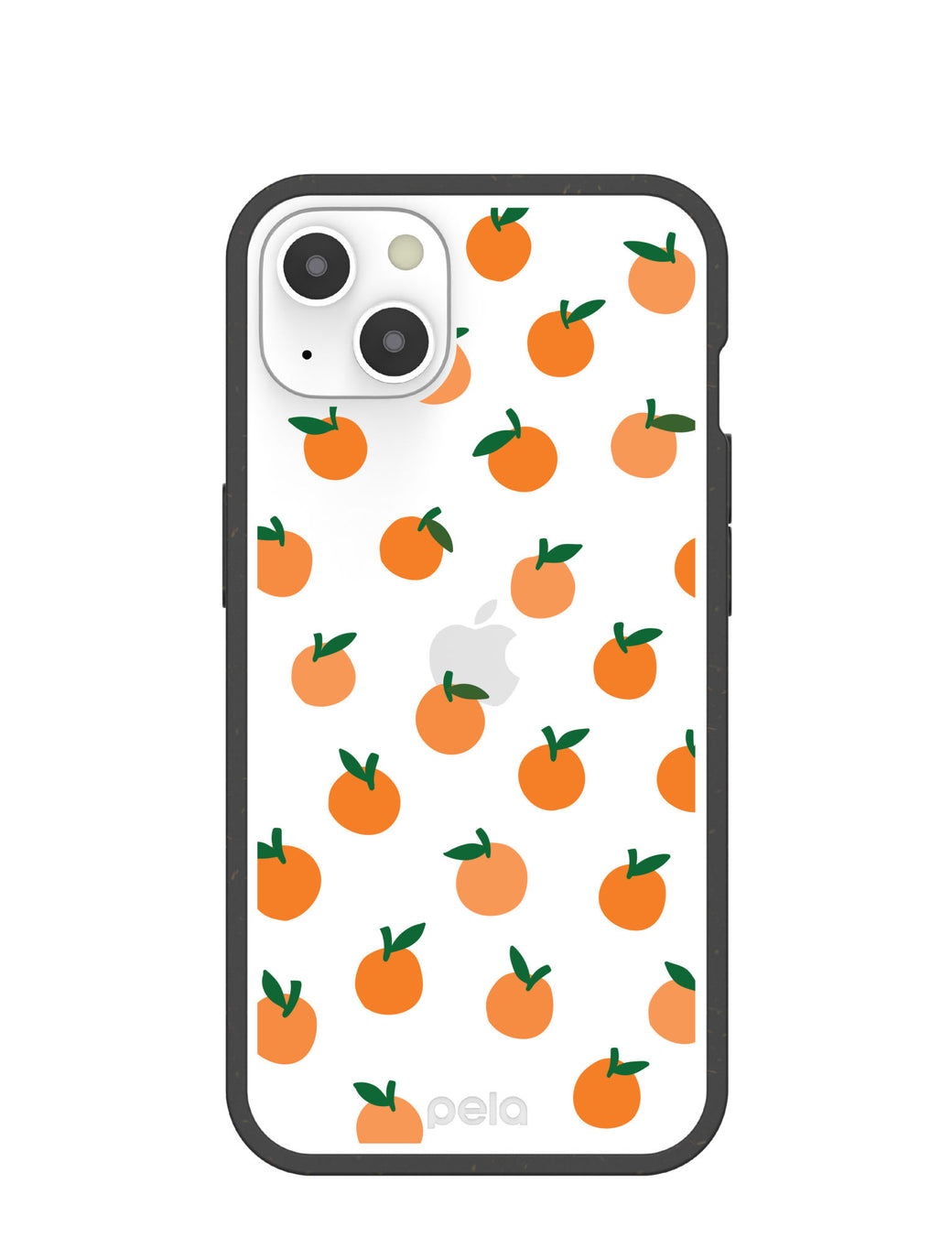 Clear Oranges iPhone 13 Case With Black Ridge