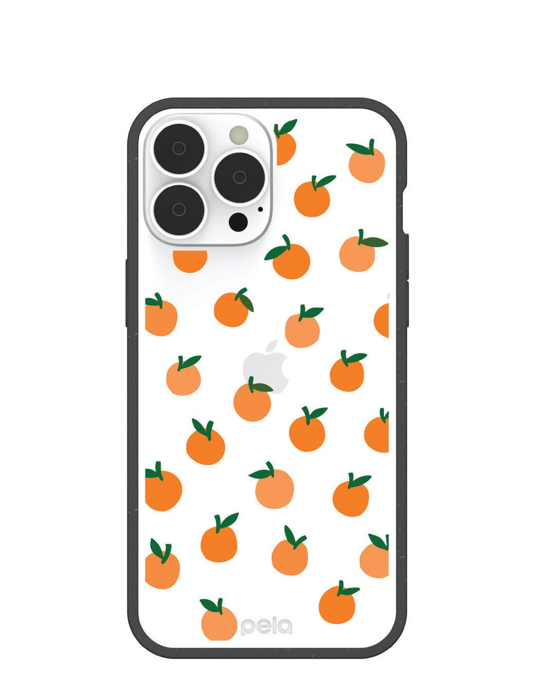Clear Oranges iPhone 13 Pro Max Case With Black Ridge