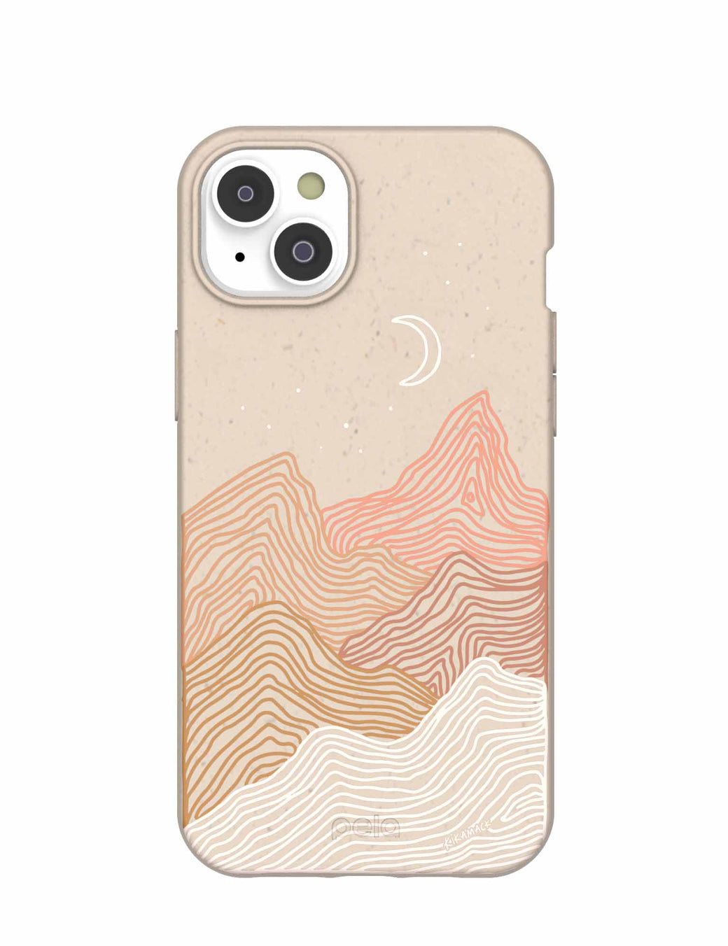 Seashell Pink Peaks iPhone 14 Plus Case with MagSafe Module