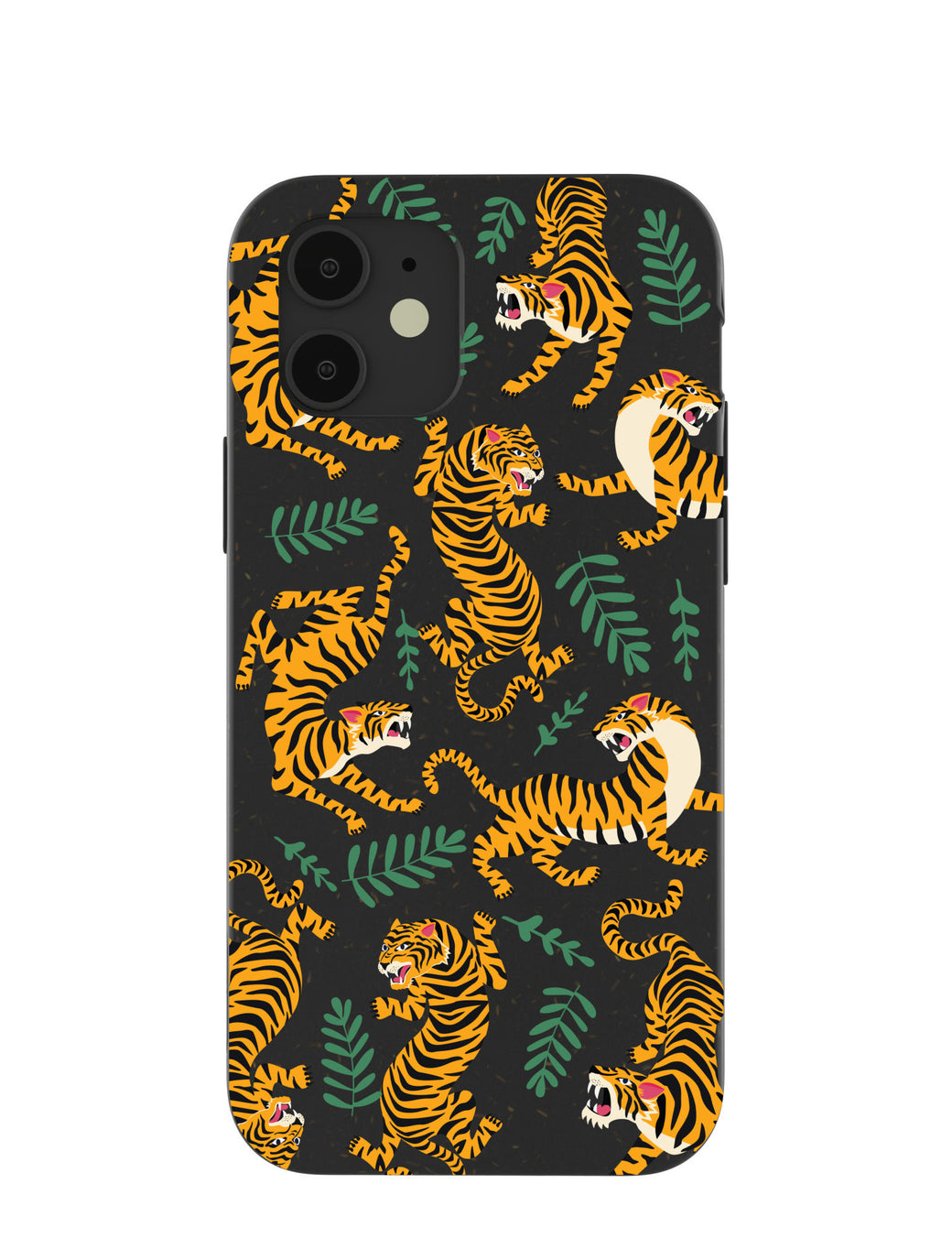 Black Playful Tigers iPhone 12/ iPhone 12 Pro Case