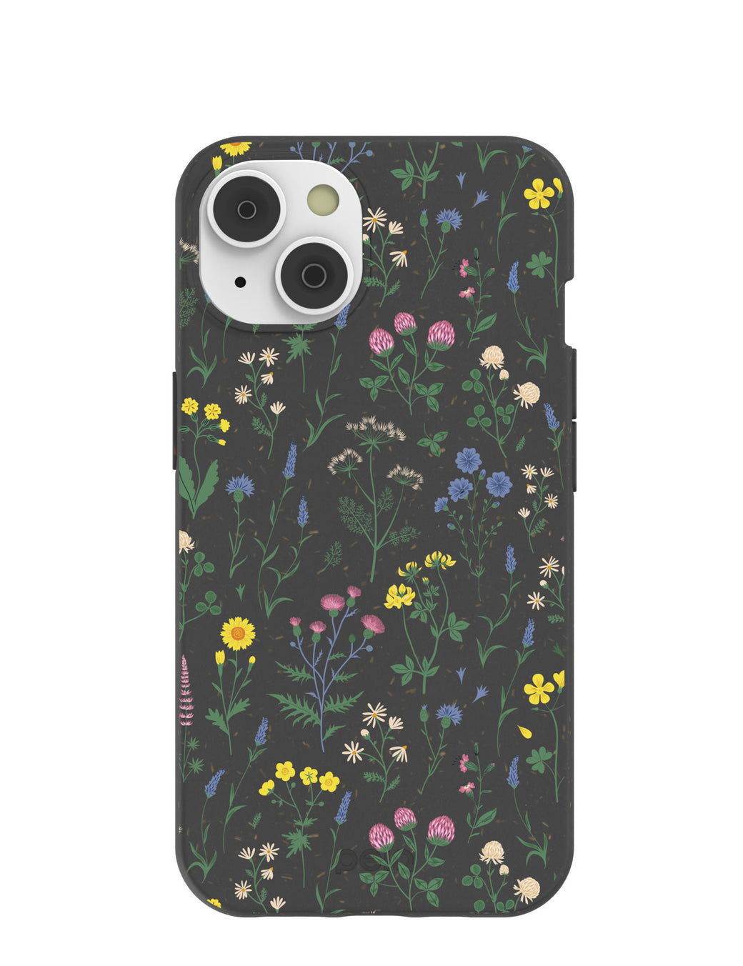 Black Shadow Blooms iPhone 14 Case with MagSafe Module