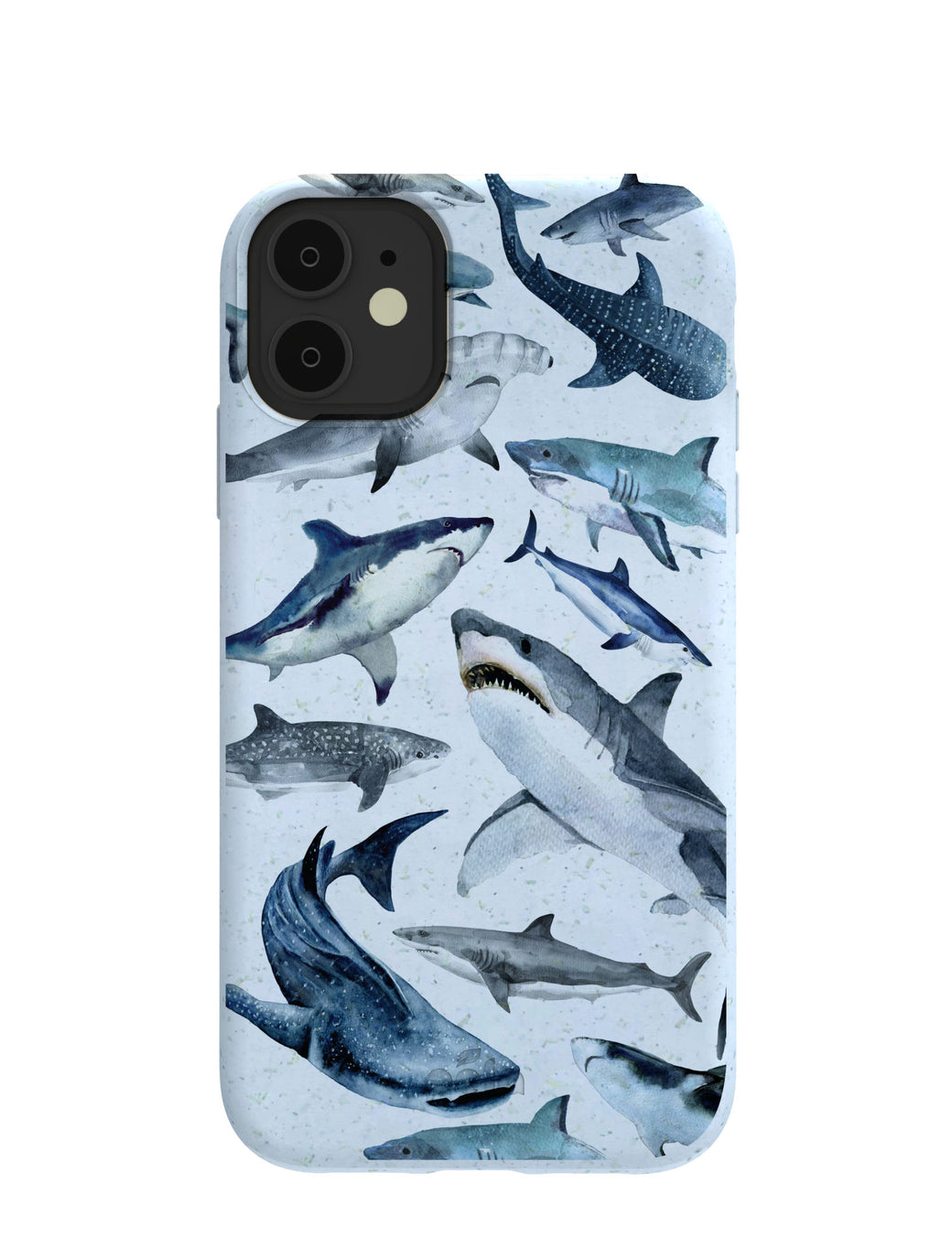Powder Blue Sharks iPhone 11 Case