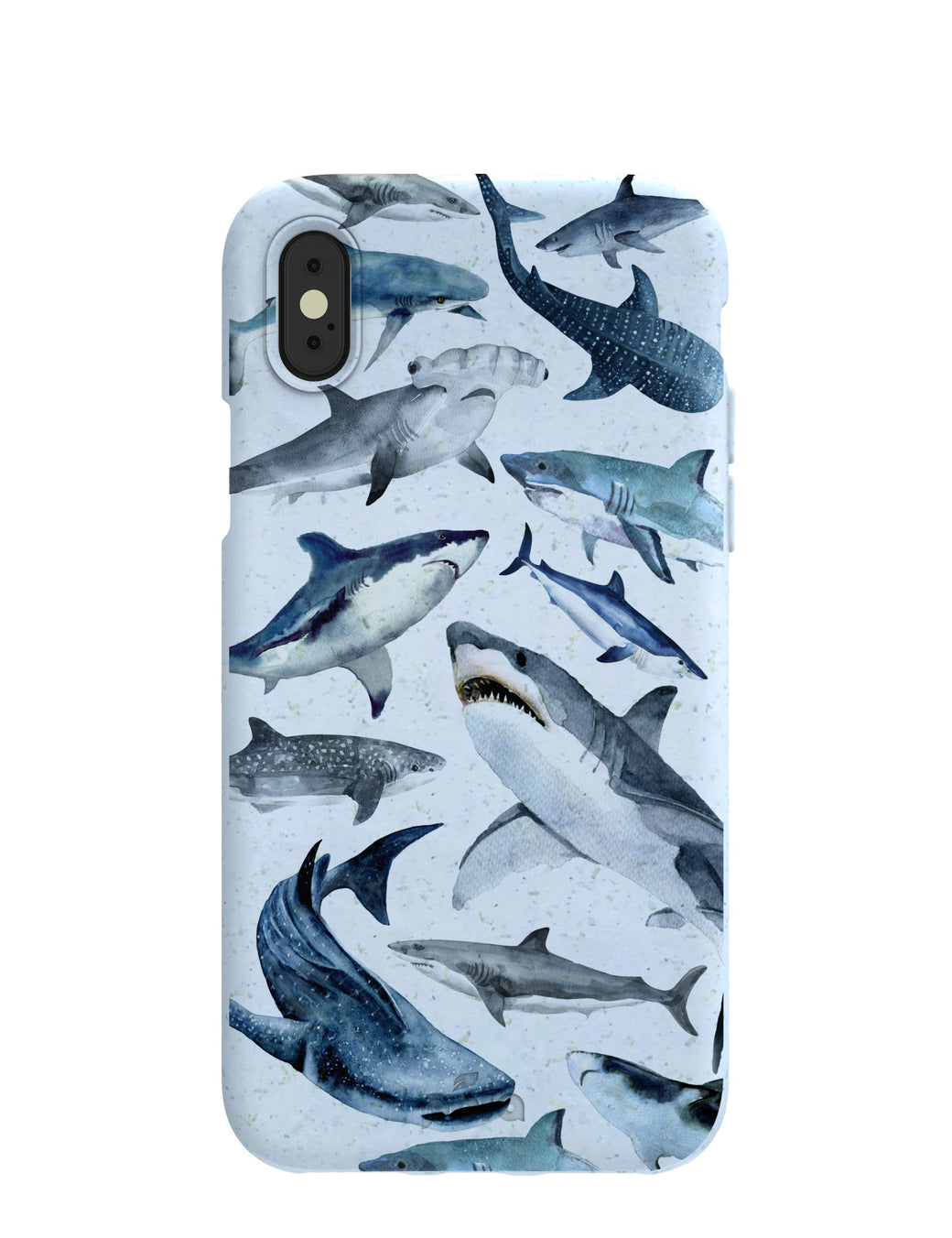 Powder Blue Sharks iPhone X Case