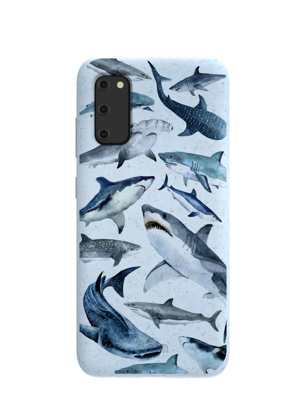 Powder Blue Sharks Samsung Galaxy S20 Case