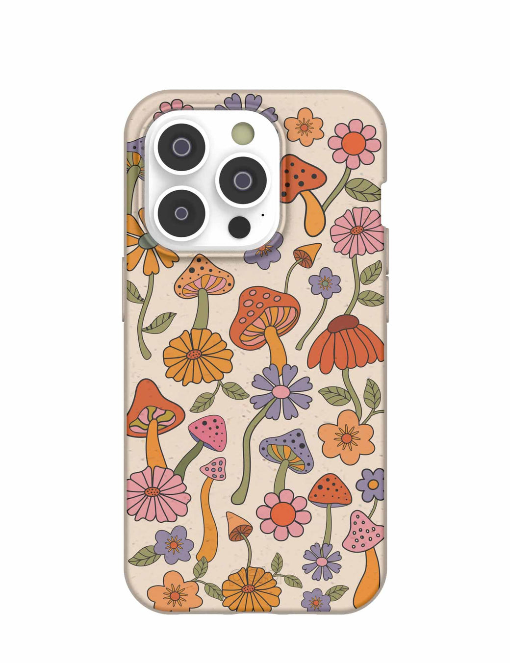 Seashell Shrooms and Blooms iPhone 14 Pro Case with MagSafe Module