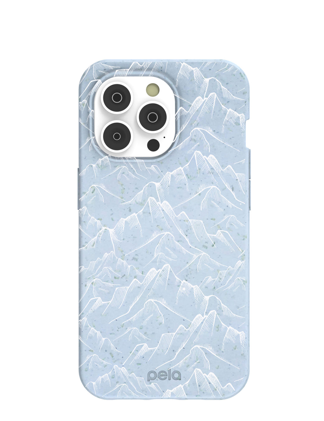 Powder Blue Snowy Mountains iPhone 14 Pro Case with MagSafe Module