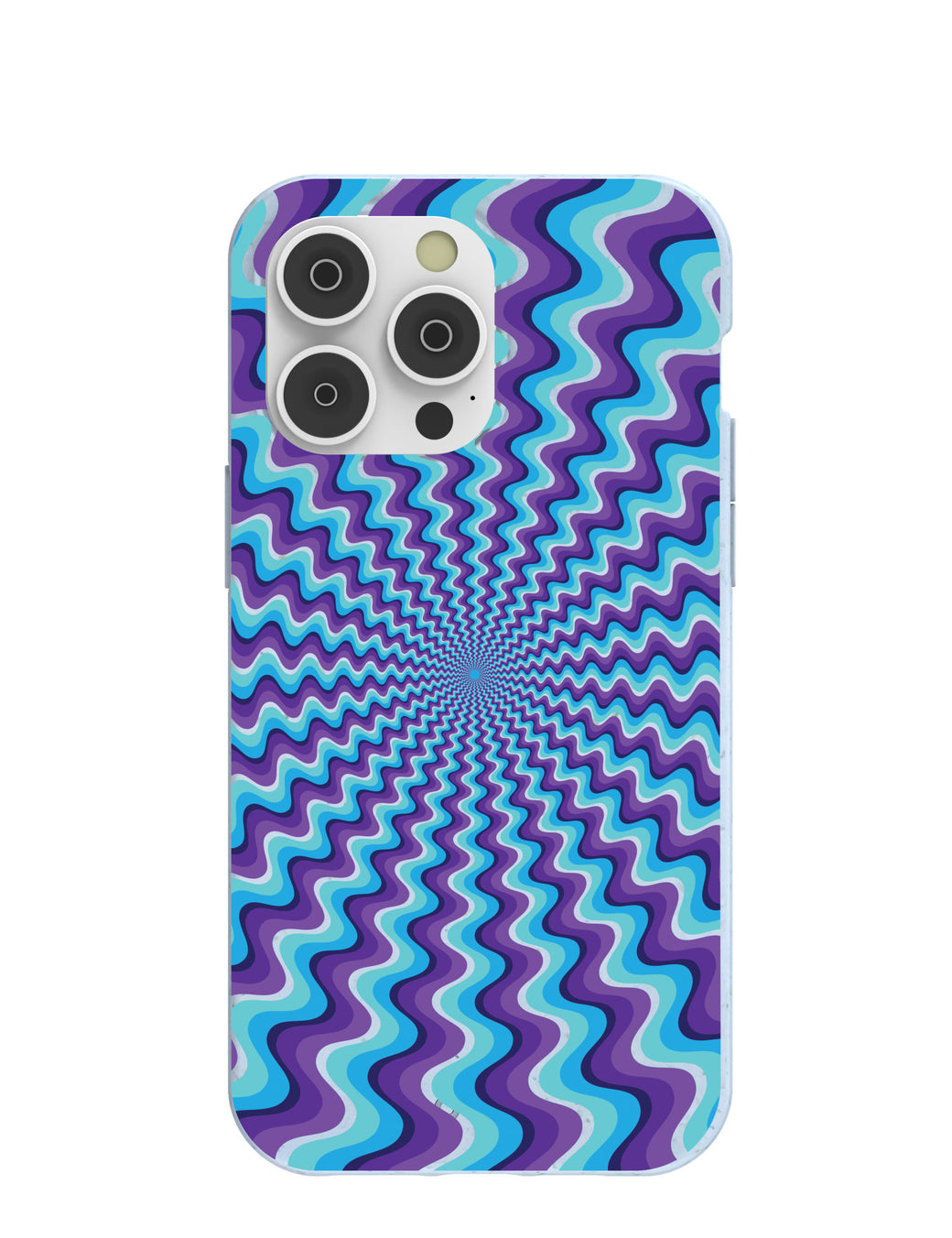 Powder Blue Spiral iPhone 14 Pro Max Case with MagSafe Module