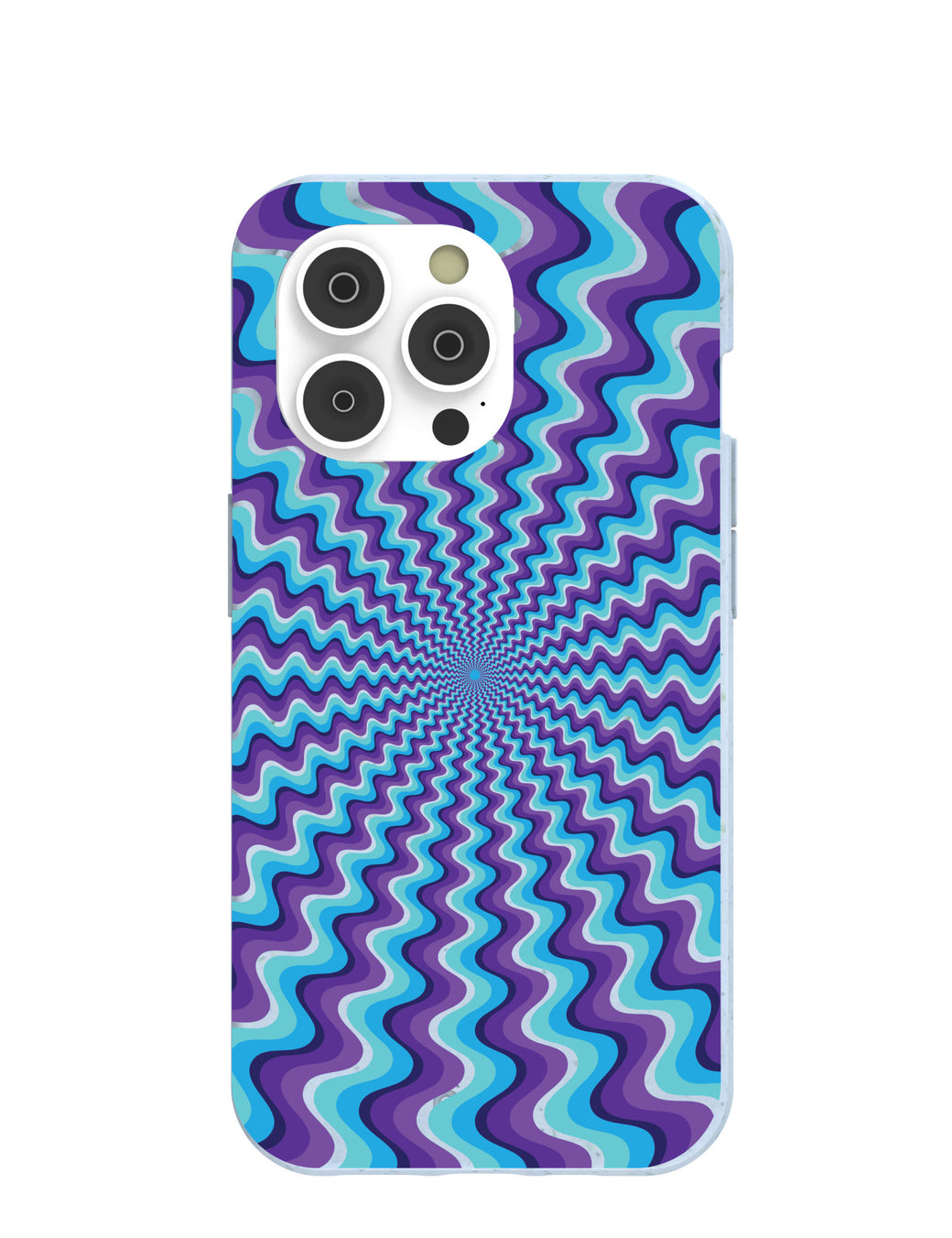 Powder Blue Spiral iPhone 14 Pro Case with MagSafe Module