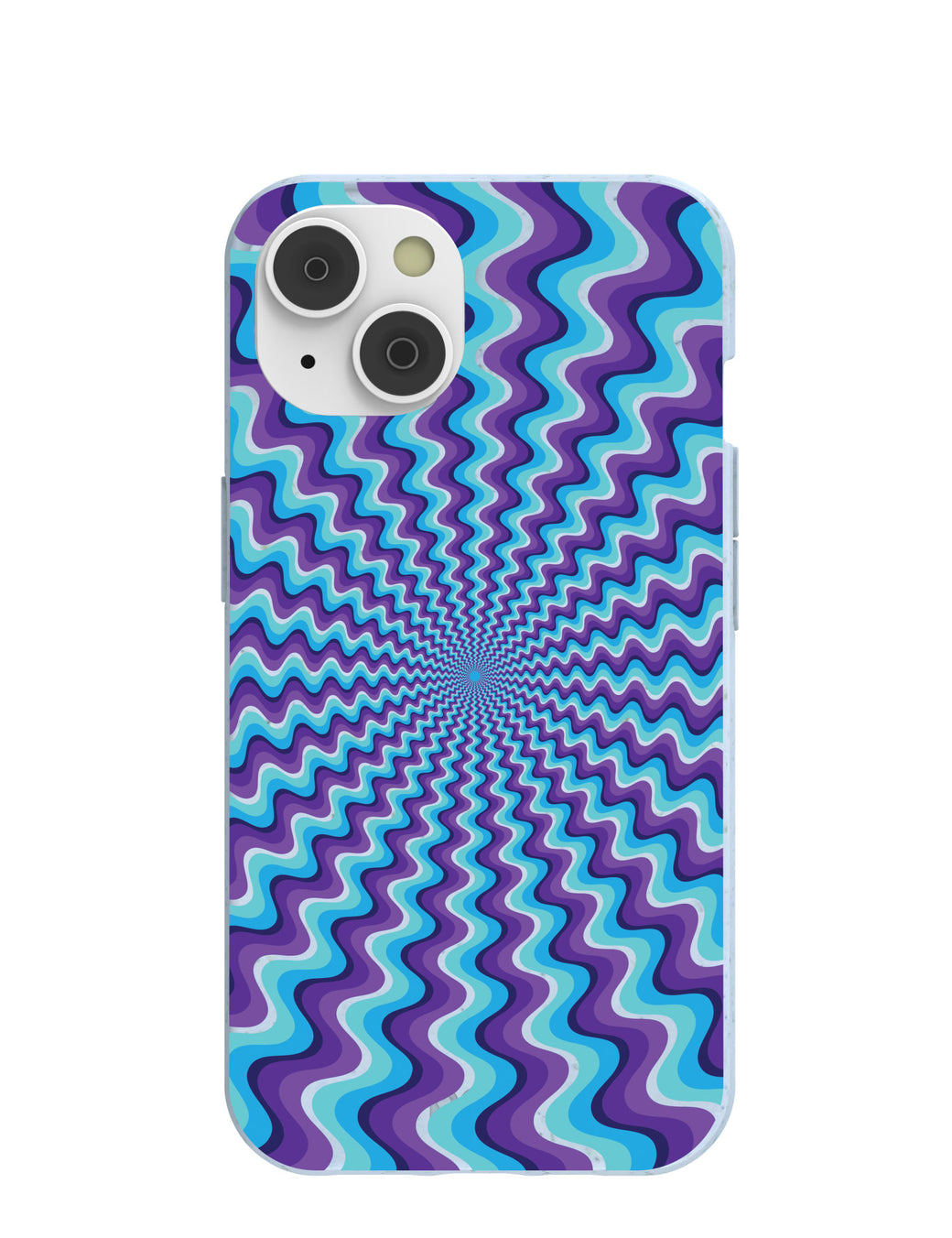 Powder Blue Spiral iPhone 14 Case with MagSafe Module