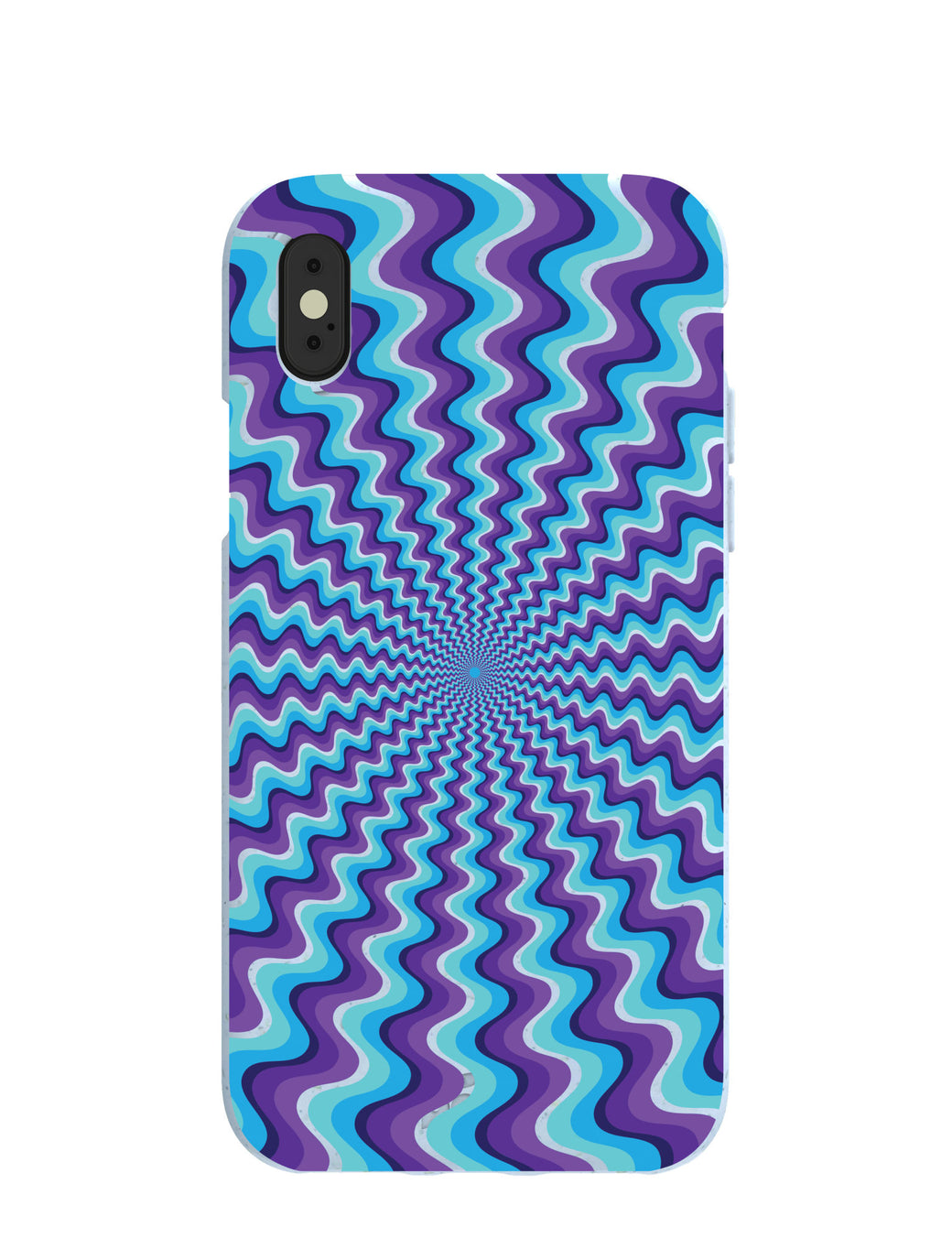 Powder Blue Spiral iPhone X Case