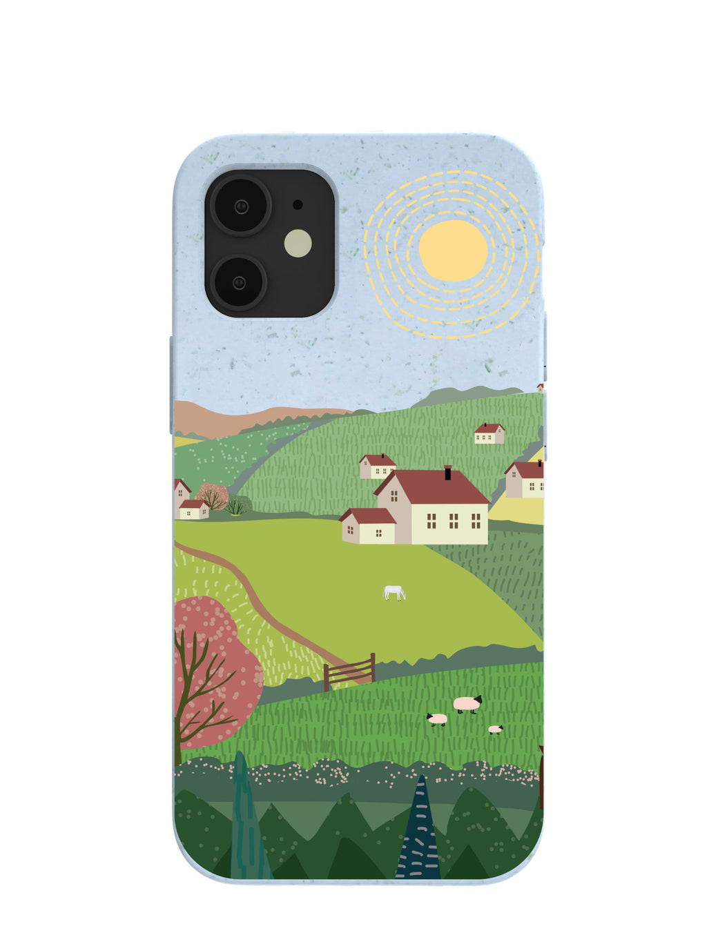 Powder Blue Sunny Countryside iPhone 12 Mini Case