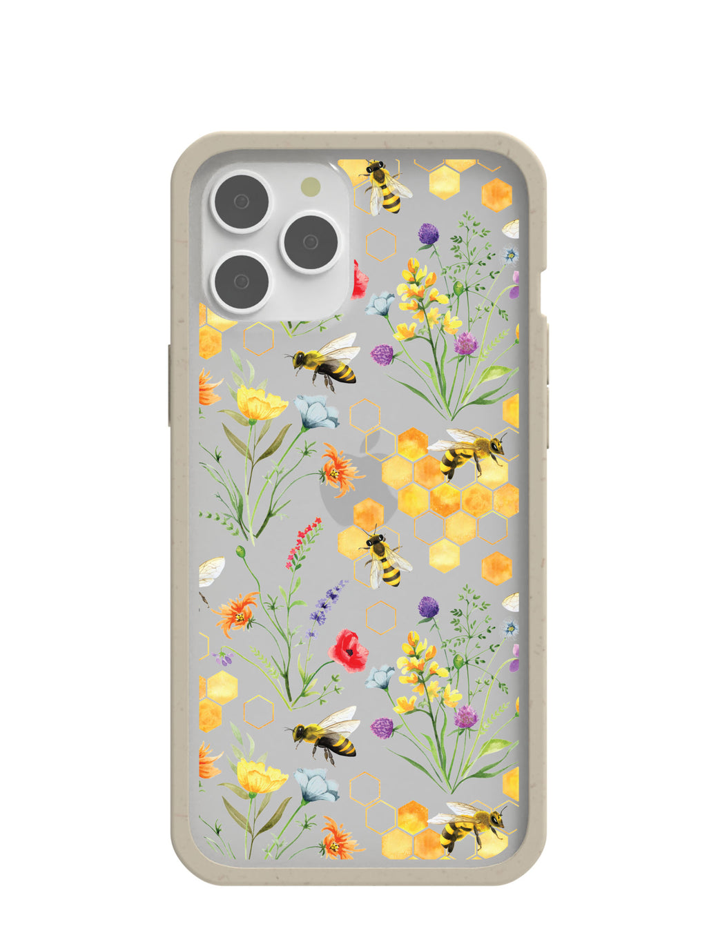 Clear Sweet Bees iPhone 12 Pro Max Case With London Fog Ridge