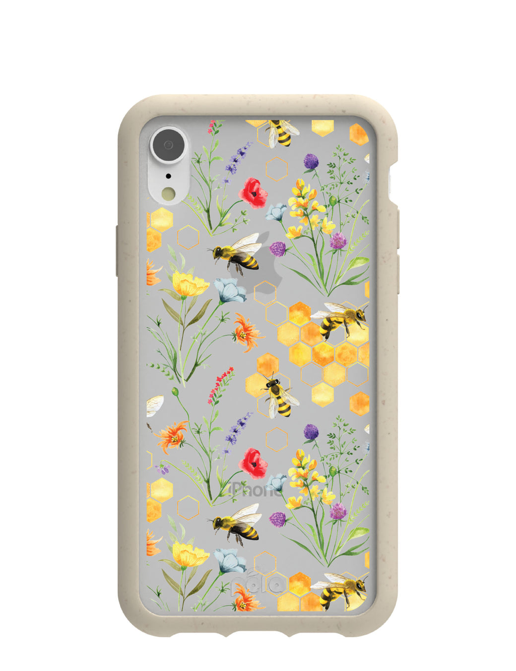 Clear Sweet Bees iPhone XR Case With London Fog Ridge