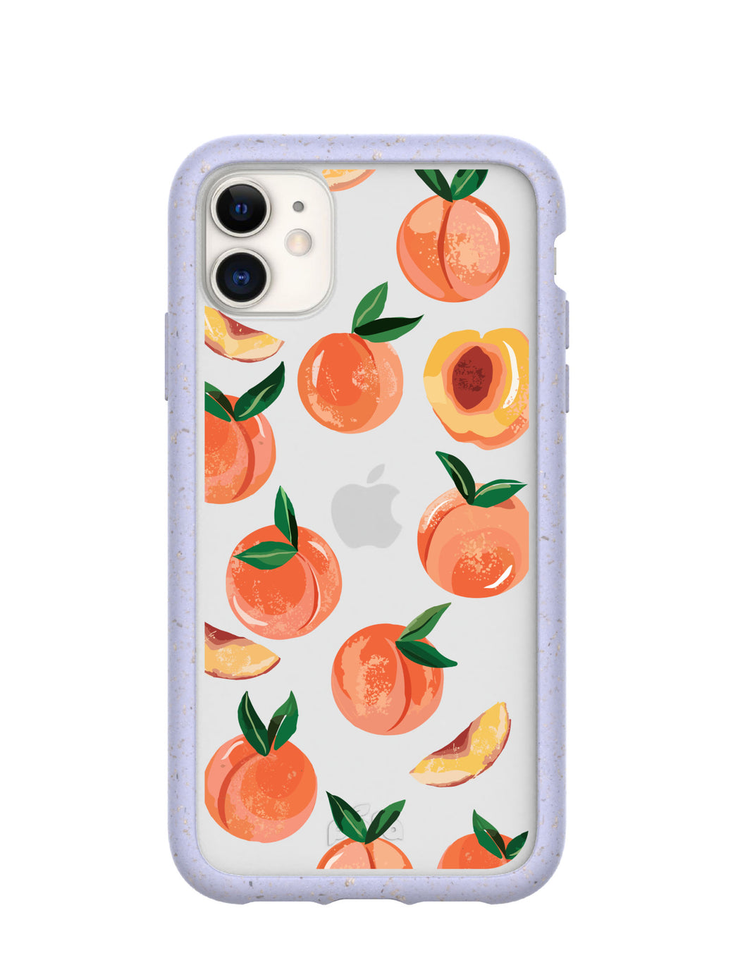 Clear Sweet Peach iPhone 11 Case With Lavender Ridge
