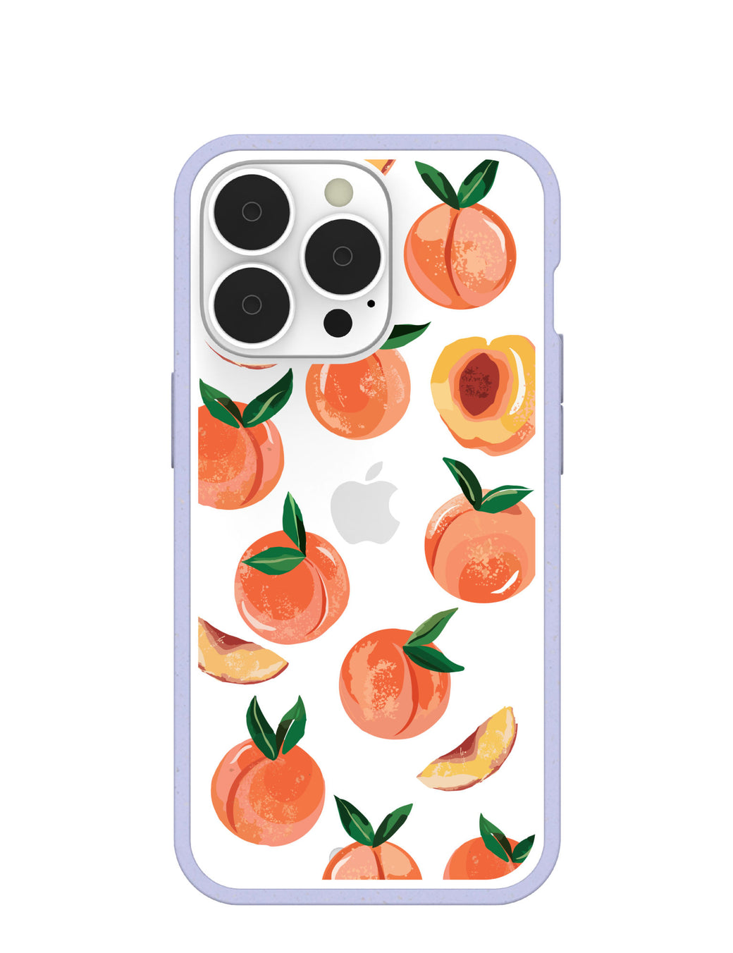 Clear Sweet Peach iPhone 13 Pro Case With Lavender Ridge