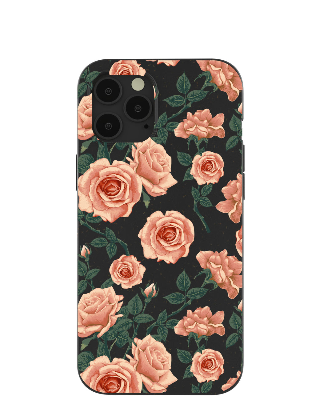 Black Vintage roses iPhone 12 Pro Max Case