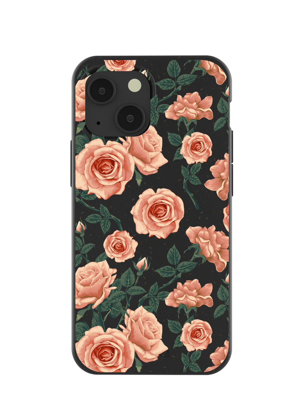 Black Vintage roses iPhone 13 Mini Case