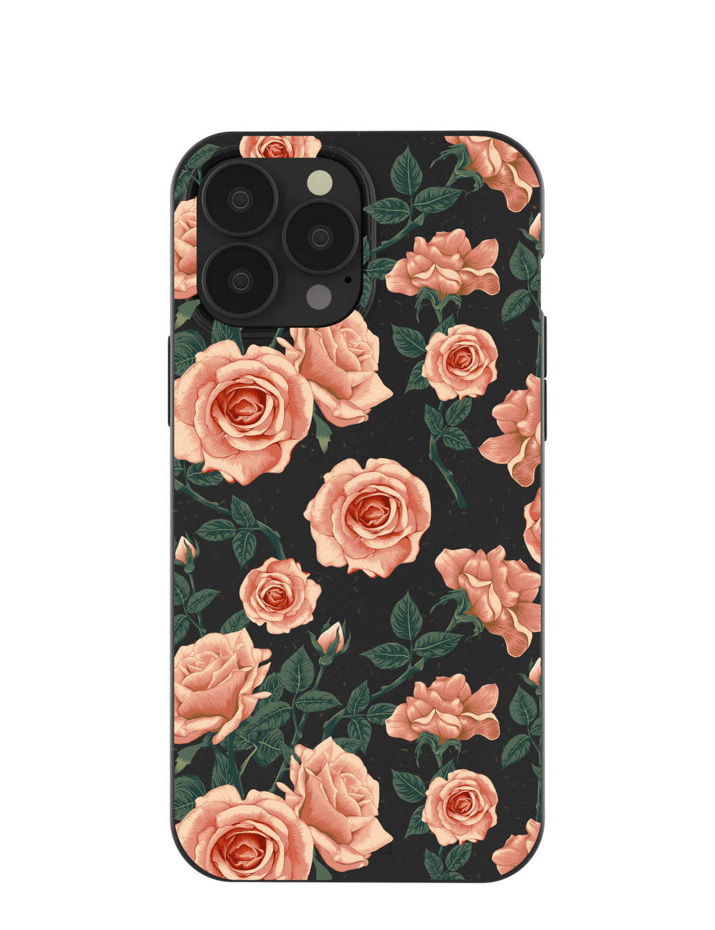 Black Vintage roses iPhone 13 Pro Max Case