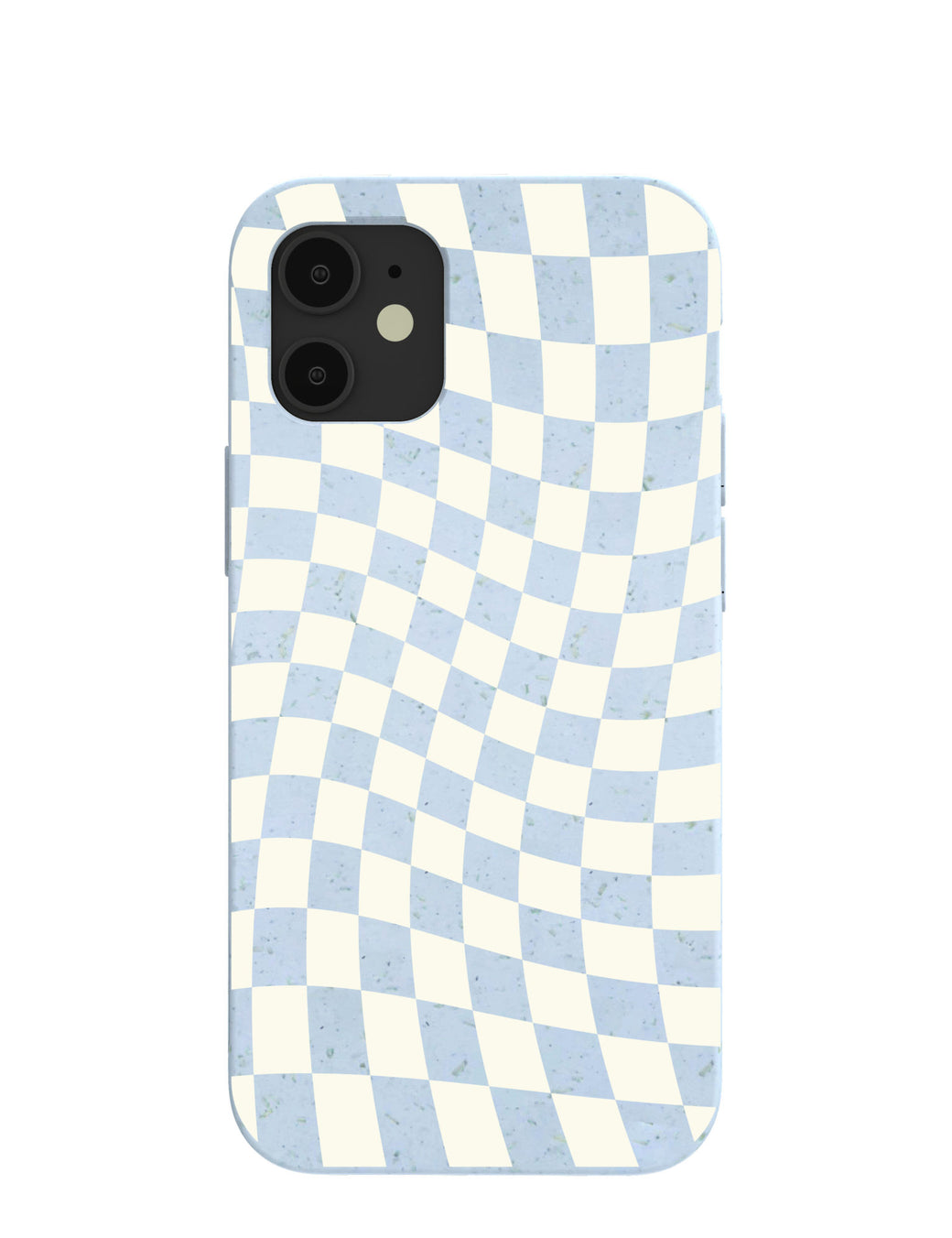 Powder Blue Warped Checkers iPhone 12 Mini Case