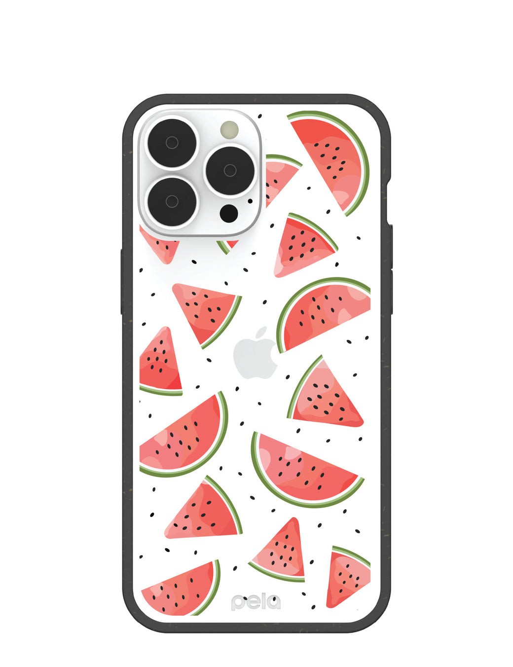 Clear Watermelon iPhone 13 Pro Max Case With Black Ridge