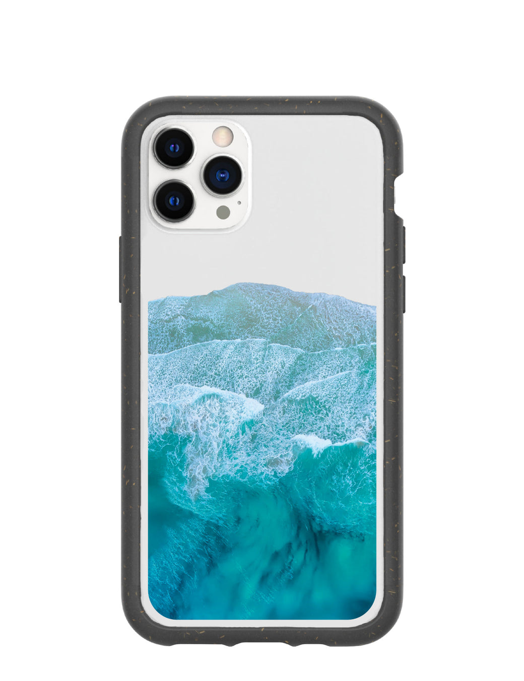 Clear Waves iPhone 11 Pro Case With Black Ridge
