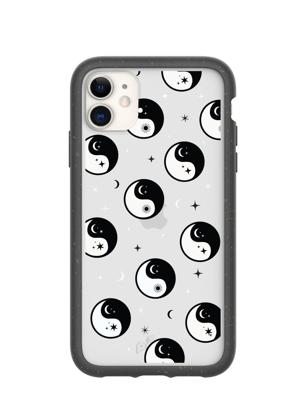 Clear Yin Yang Dreams iPhone 11 Case With Black Ridge