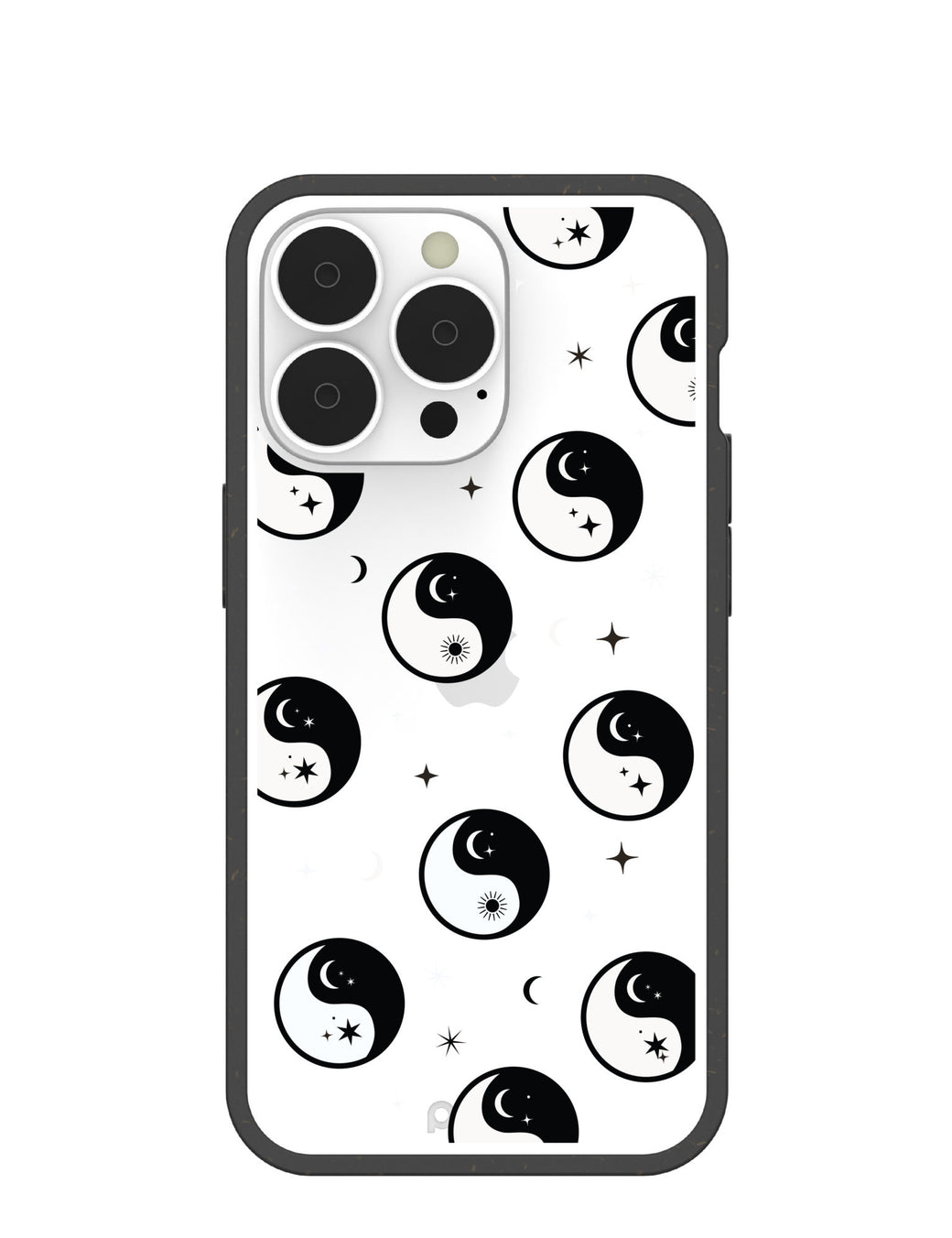 Clear Yin Yang Dreams iPhone 13 Pro Case With Black Ridge