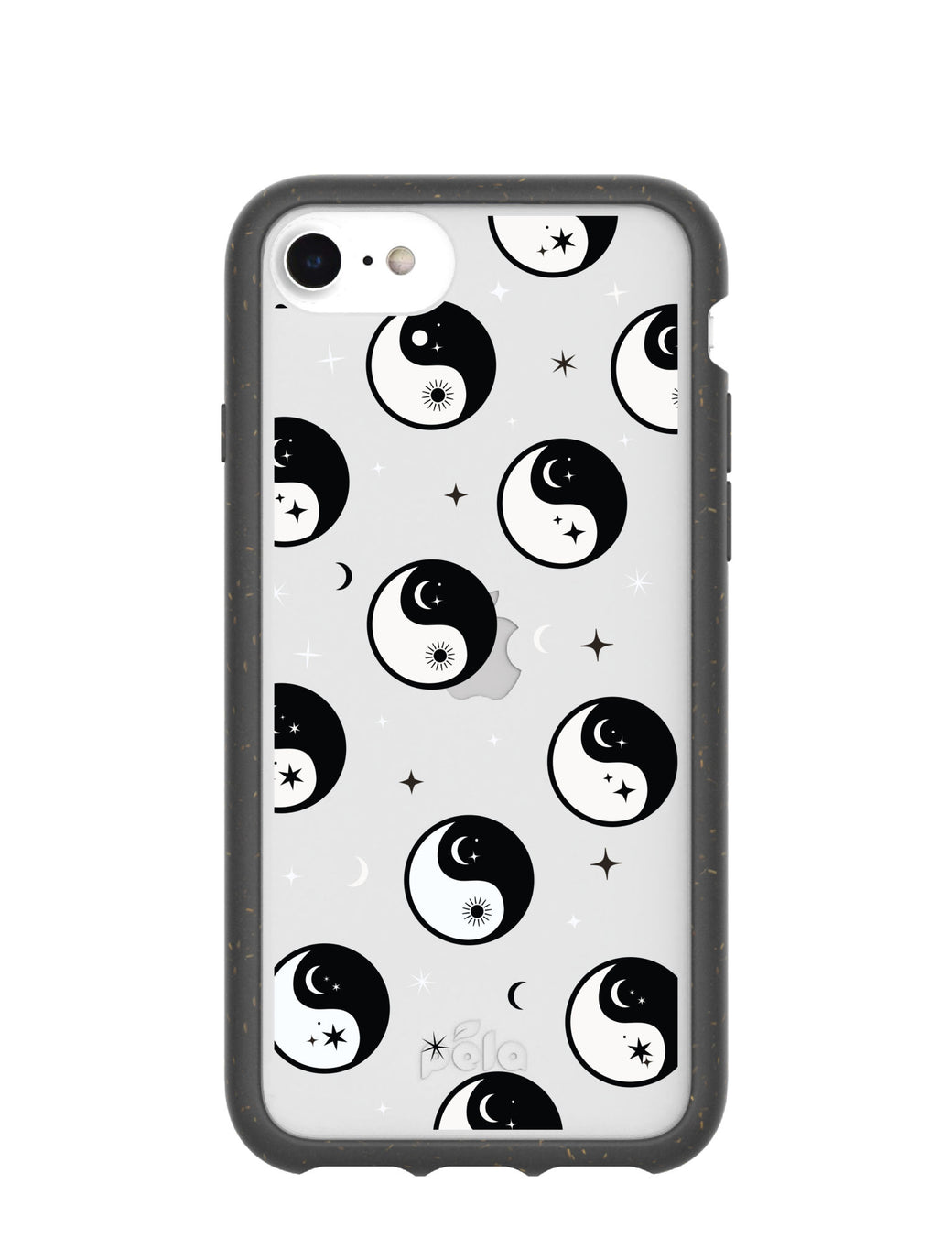 Clear Yin Yang Dreams iPhone 6/6s/7/8/SE Case With Black Ridge