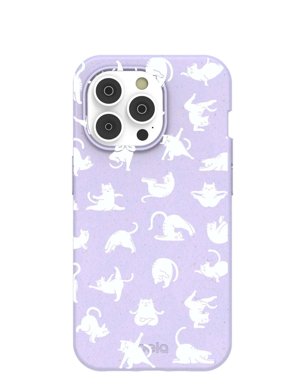 Lavender Yoga Cat iPhone 14 Pro Case with MagSafe Module